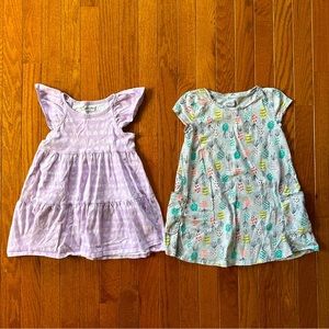Bundle 2 Jumping Beans toddler girl 5T play dresses short sleeve pineapple heart